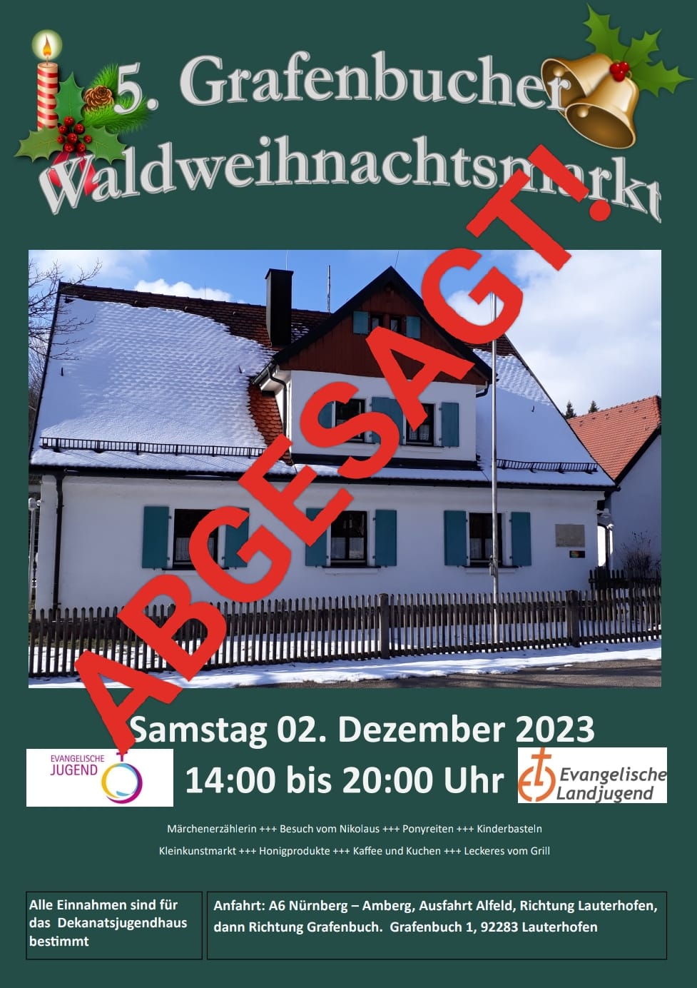 Absage Waldweihnachtsmarkt 2023